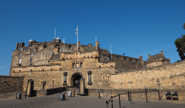 Imagen desde la entrada del castillo del Edimburgo, Escocia