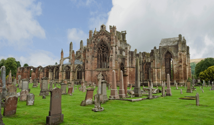 Melrose Abbey en Escocia