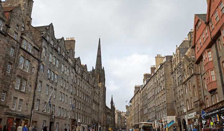 Imagen sacada en la Royal Mile de Edimburgo, Escocia