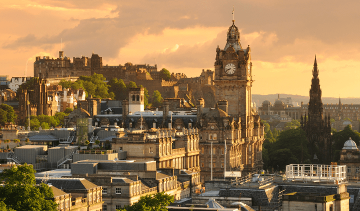 Paisaje urbano de la ciudad de Edimburgo, Escocia